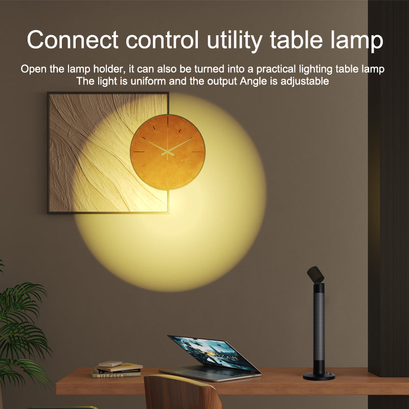 HFW-001 2-in-1 Rotatable Table Lamp Indoor Atmosphere Light App Control Student Study Lamp