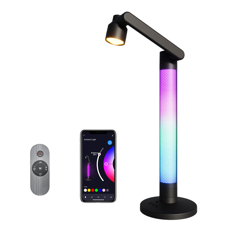 HFW-0022 2-in-1 RGB Rotatable Table Lamp App Control Student Eye-Caring Desk Lamp