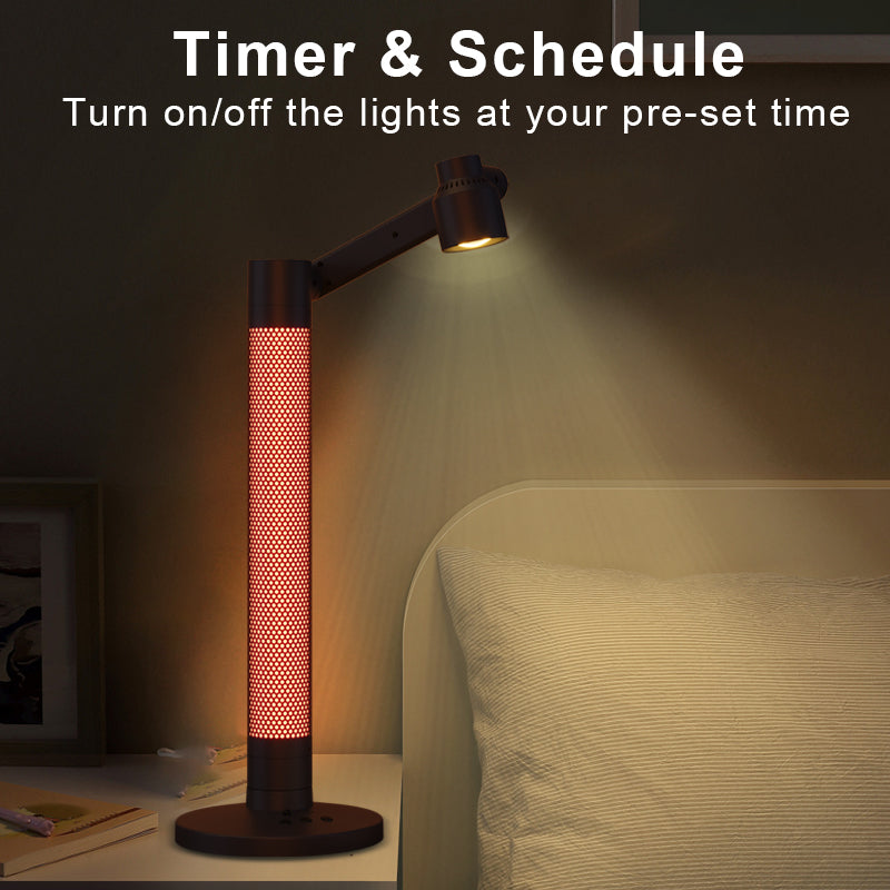 HFW-0022 2-in-1 RGB Rotatable Table Lamp App Control Student Eye-Caring Desk Lamp