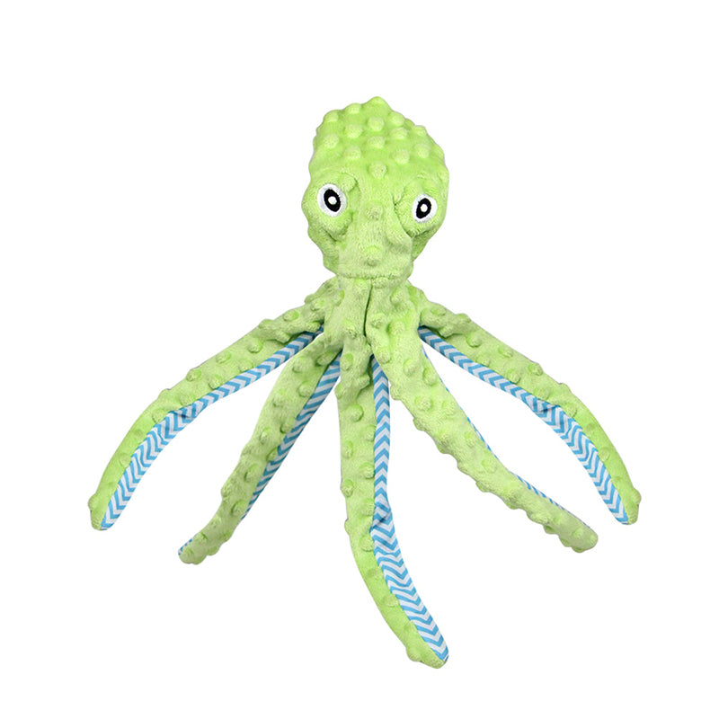 TG-CTOY060 Cute Cartoon Octopus Pet Plush Toy Squeaky Dog Bite Playing Toy