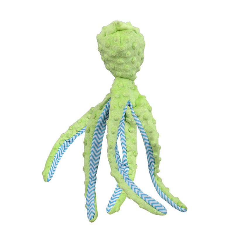 TG-CTOY060 Cute Cartoon Octopus Pet Plush Toy Squeaky Dog Bite Playing Toy