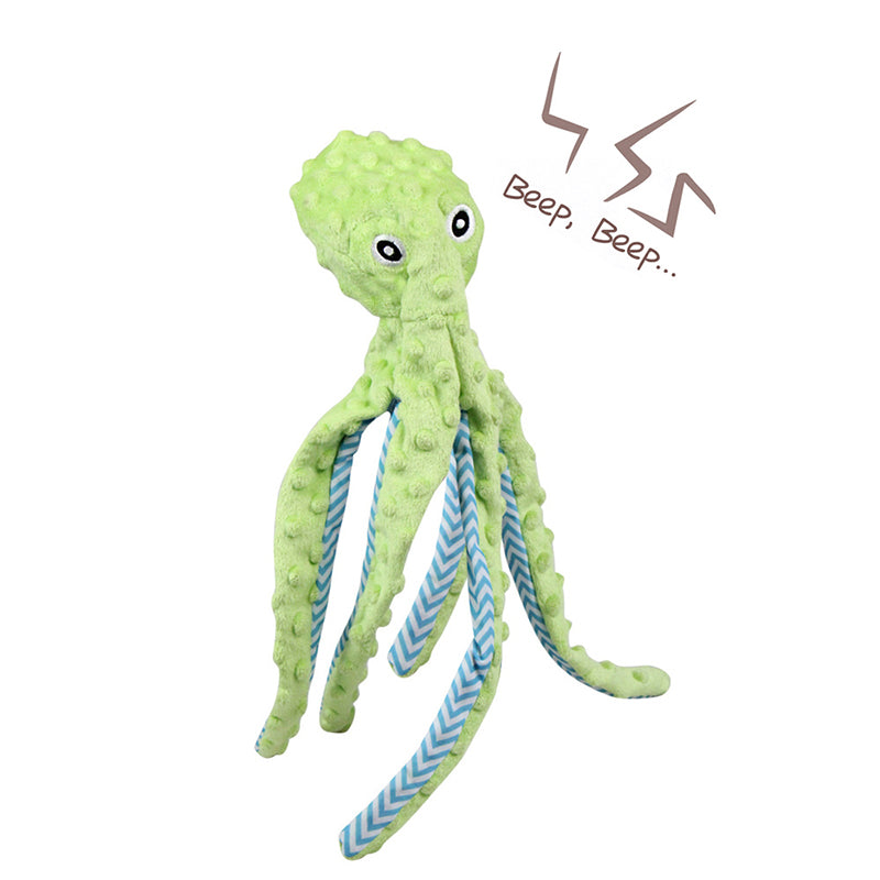 TG-CTOY060 Cute Cartoon Octopus Pet Plush Toy Squeaky Dog Bite Playing Toy