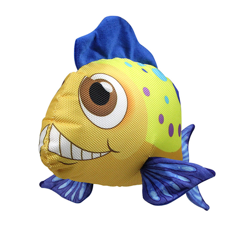 TG-CTOY058 Goldfish Pet Chewing Toy Squeaky Dog Bite Catch Cat Playing Toy - Yellow