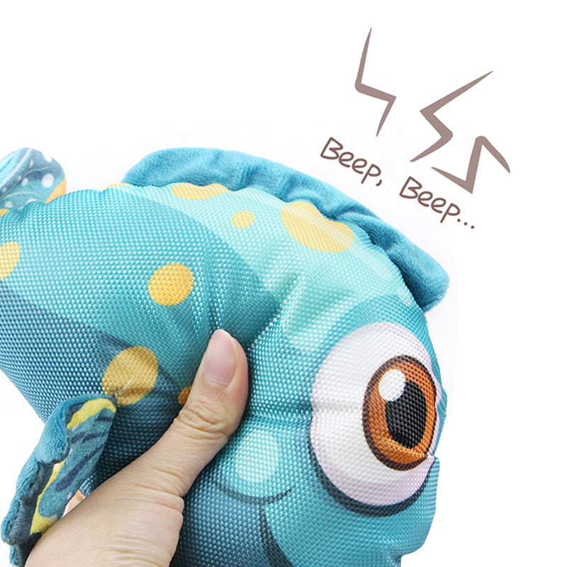 TG-CTOY058 Goldfish Pet Chewing Toy Squeaky Dog Bite Catch Cat Playing Toy - Yellow