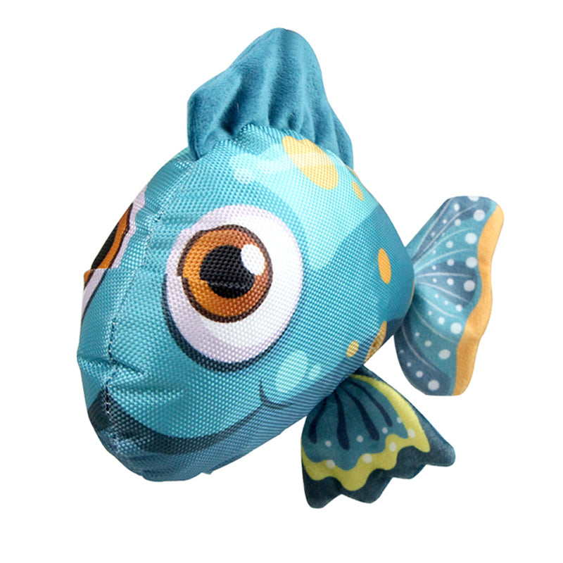 TG-CTOY058 Goldfish Pet Chewing Toy Squeaky Dog Bite Catch Cat Playing Toy - Yellow