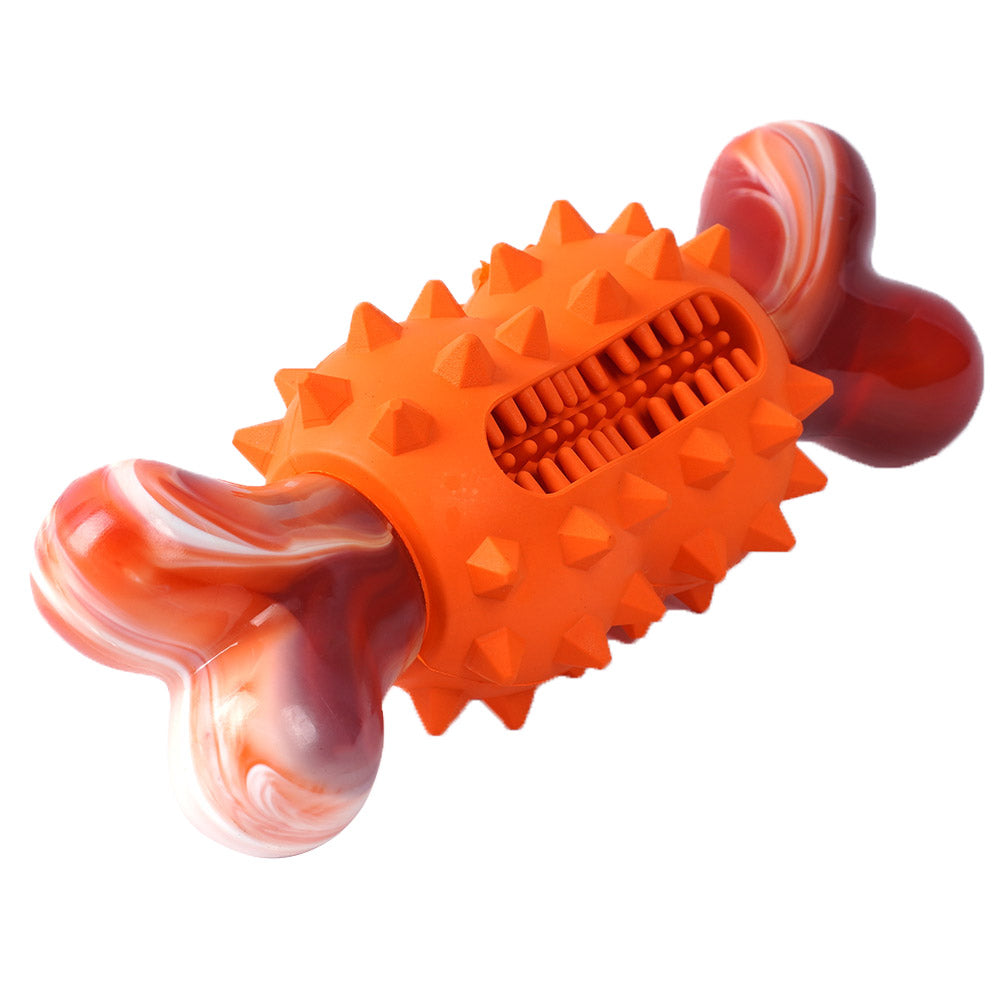 Natural Rubber Dog Toys Bone-Shaped Nylon Dog Teething Toys Treat Dispensing Dog Chewing Toy