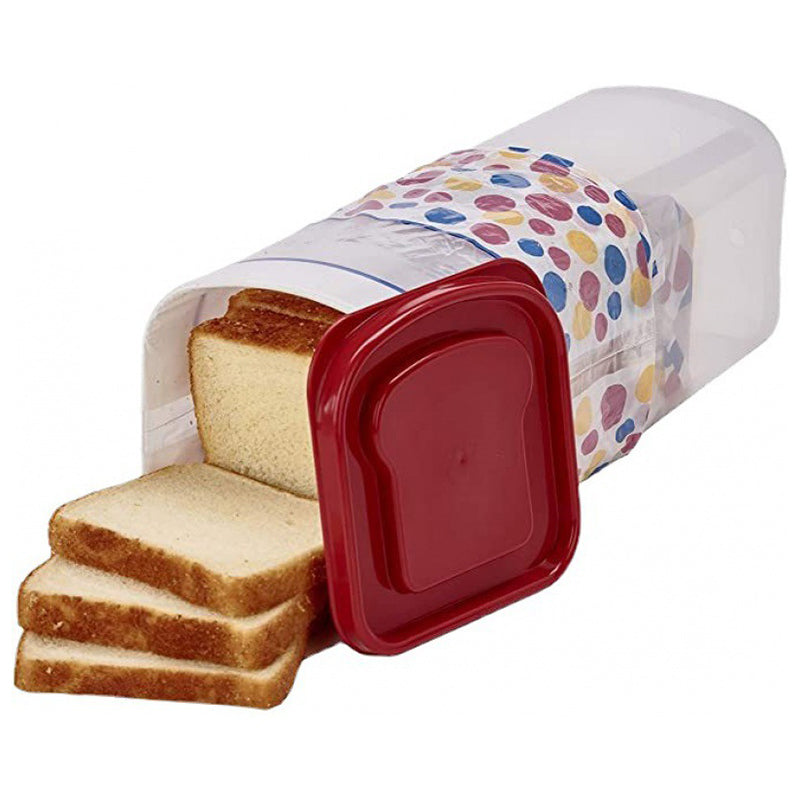 Bread Box with Lid Plastic Clear Toast Keeper Fridge Bread Storage Bin (BPA Free No FDA)