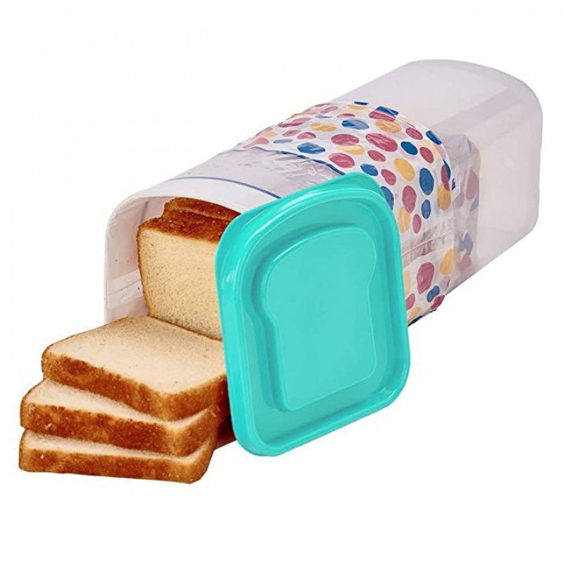 Bread Box with Lid Plastic Clear Toast Keeper Fridge Bread Storage Bin (BPA Free No FDA)