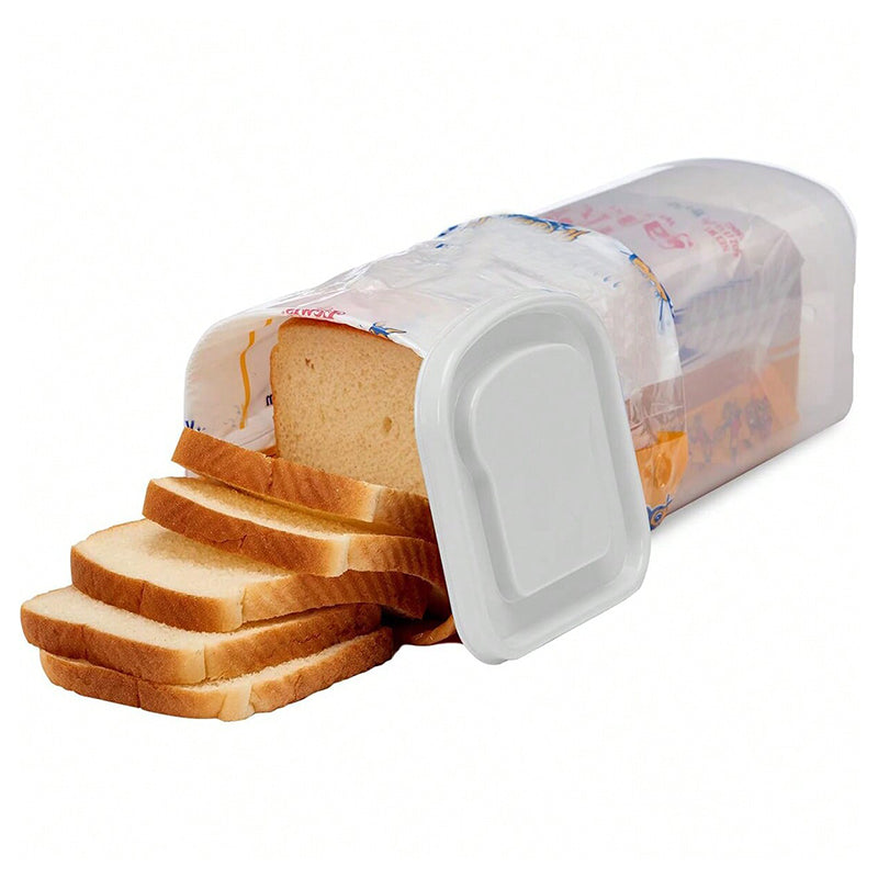 Bread Box with Lid Plastic Clear Toast Keeper Fridge Bread Storage Bin (BPA Free No FDA)
