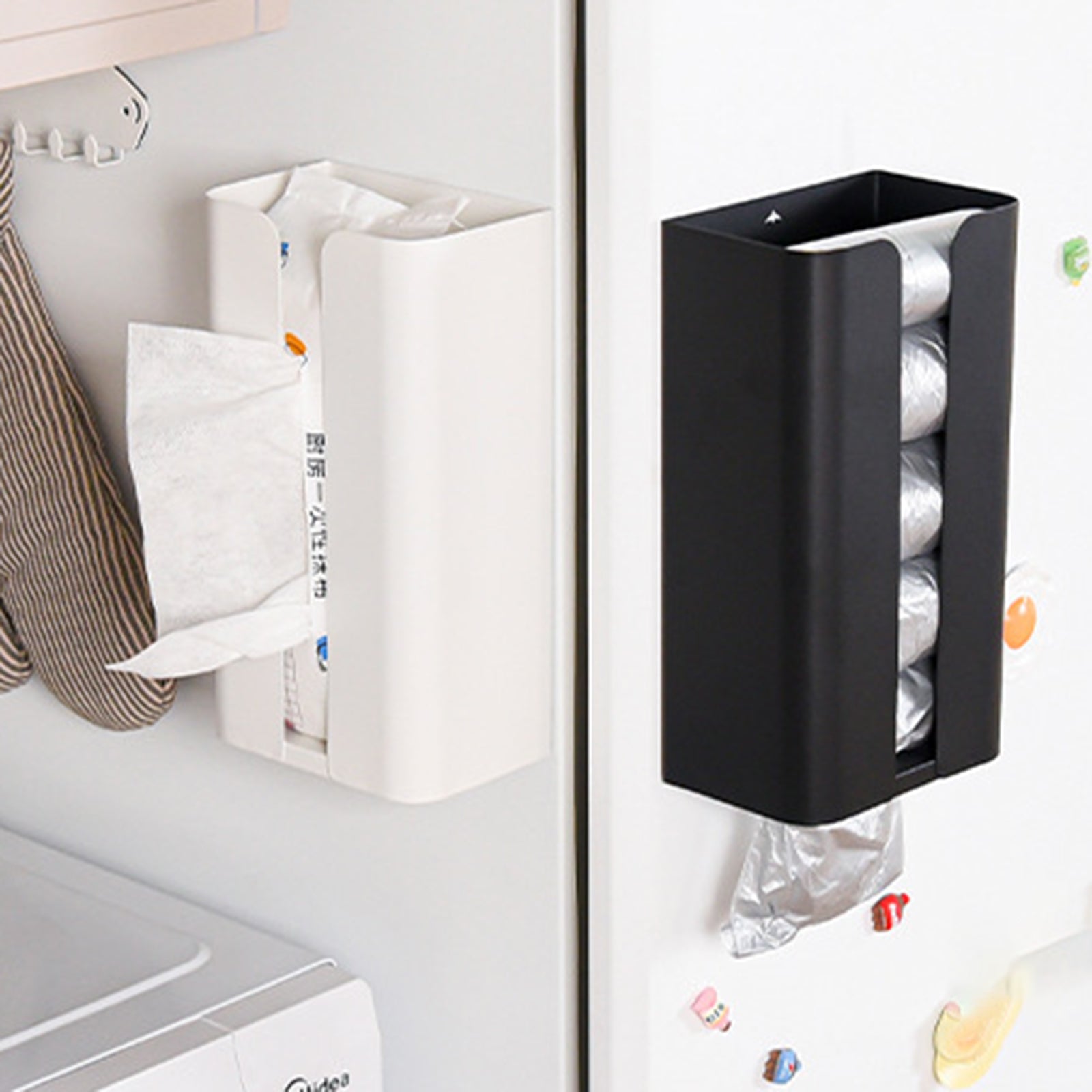 No Drilling Carbon Steel Storage Box Kitchen Tissue Paper Dispenser Holder
