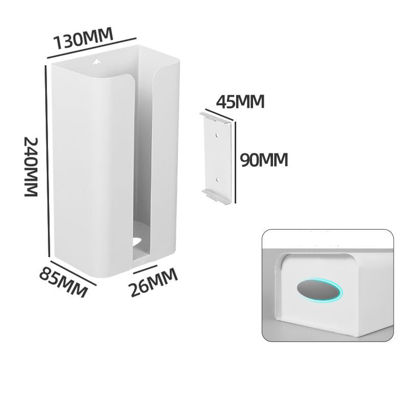No Drilling Carbon Steel Storage Box Kitchen Tissue Paper Dispenser Holder