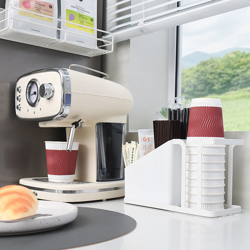 Disposable Cup Holder Carbon Steel Rack Desktop Shelf for Coffee Paper Cup