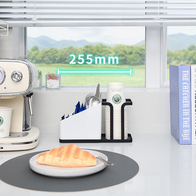 Disposable Cup Holder Carbon Steel Rack Desktop Shelf for Coffee Paper Cup