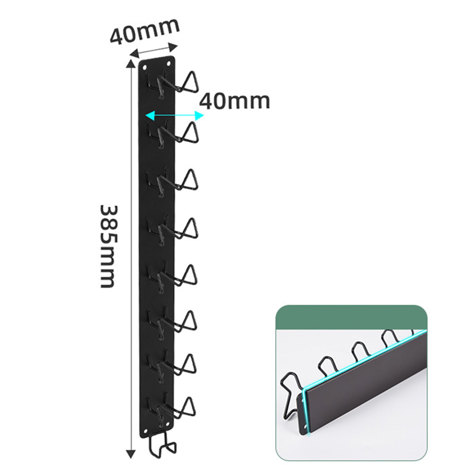 Magnetic Wall-Mounted Coffee Capsule Holder Carbon Steel Storage Rack Long Style