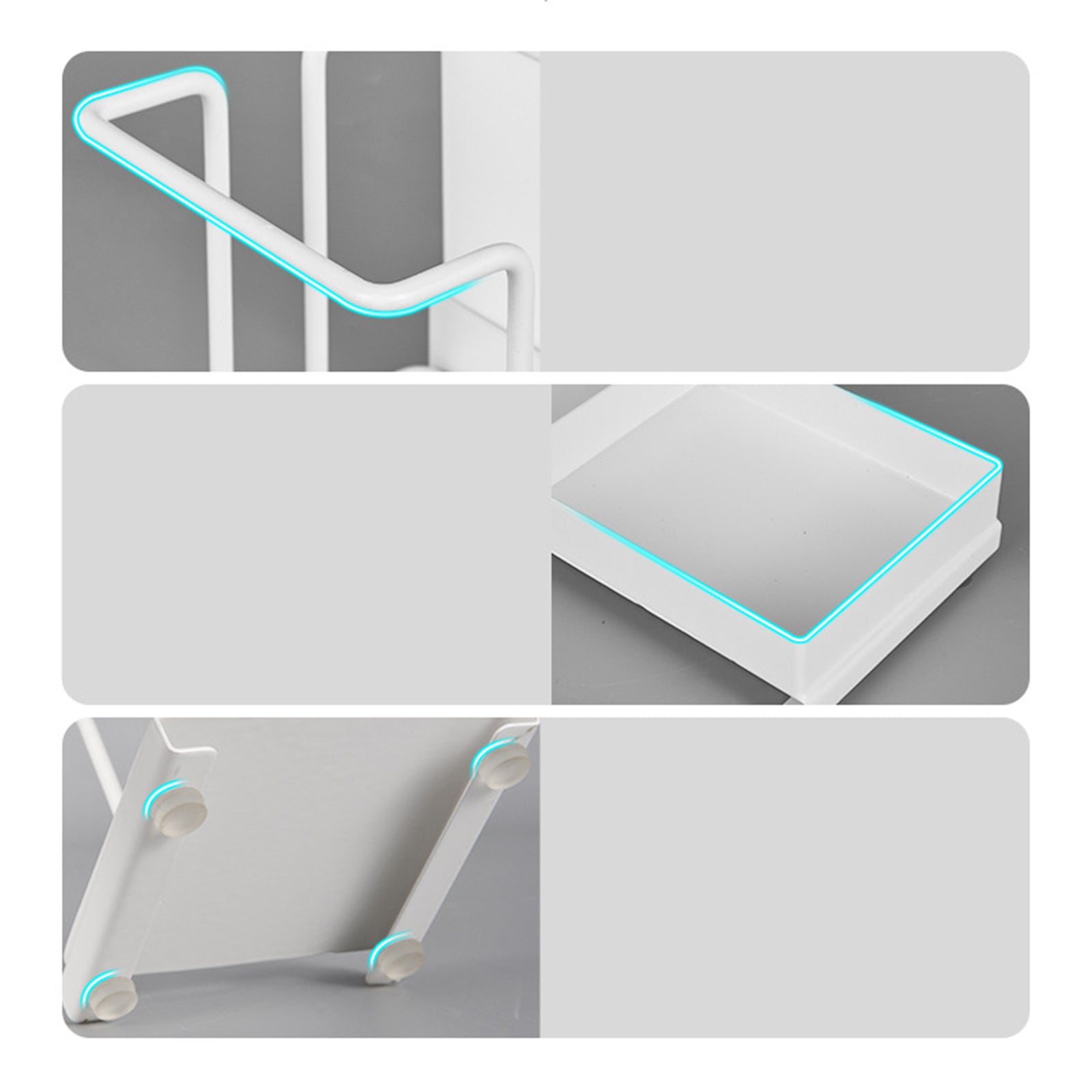 Titanium Steel+PP Desktop Disposable Cup Storage Rack Paper Cup Holder