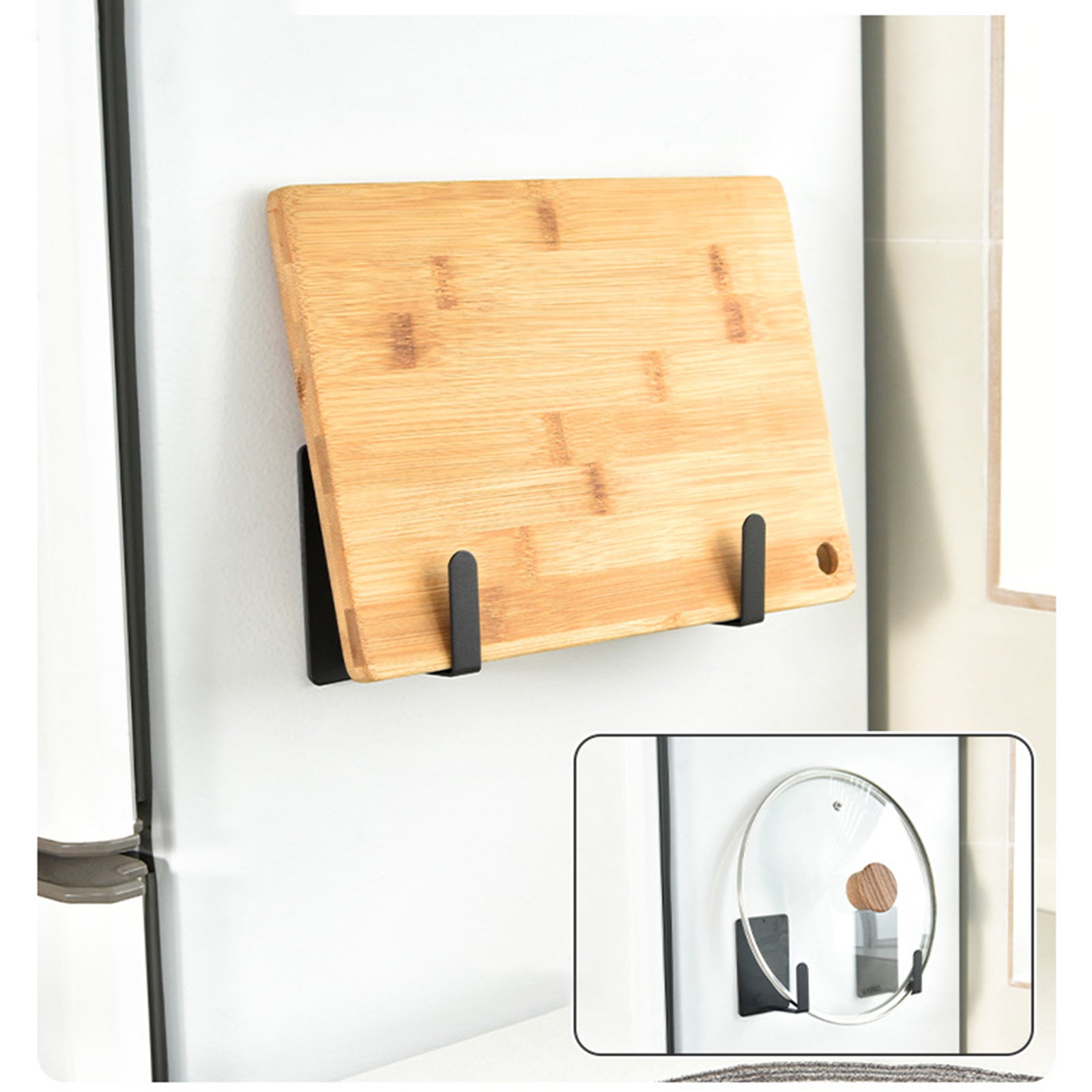 2Pcs Kitchen Refrigerator Magnetic Hook Carbon Steel Hanging Hook