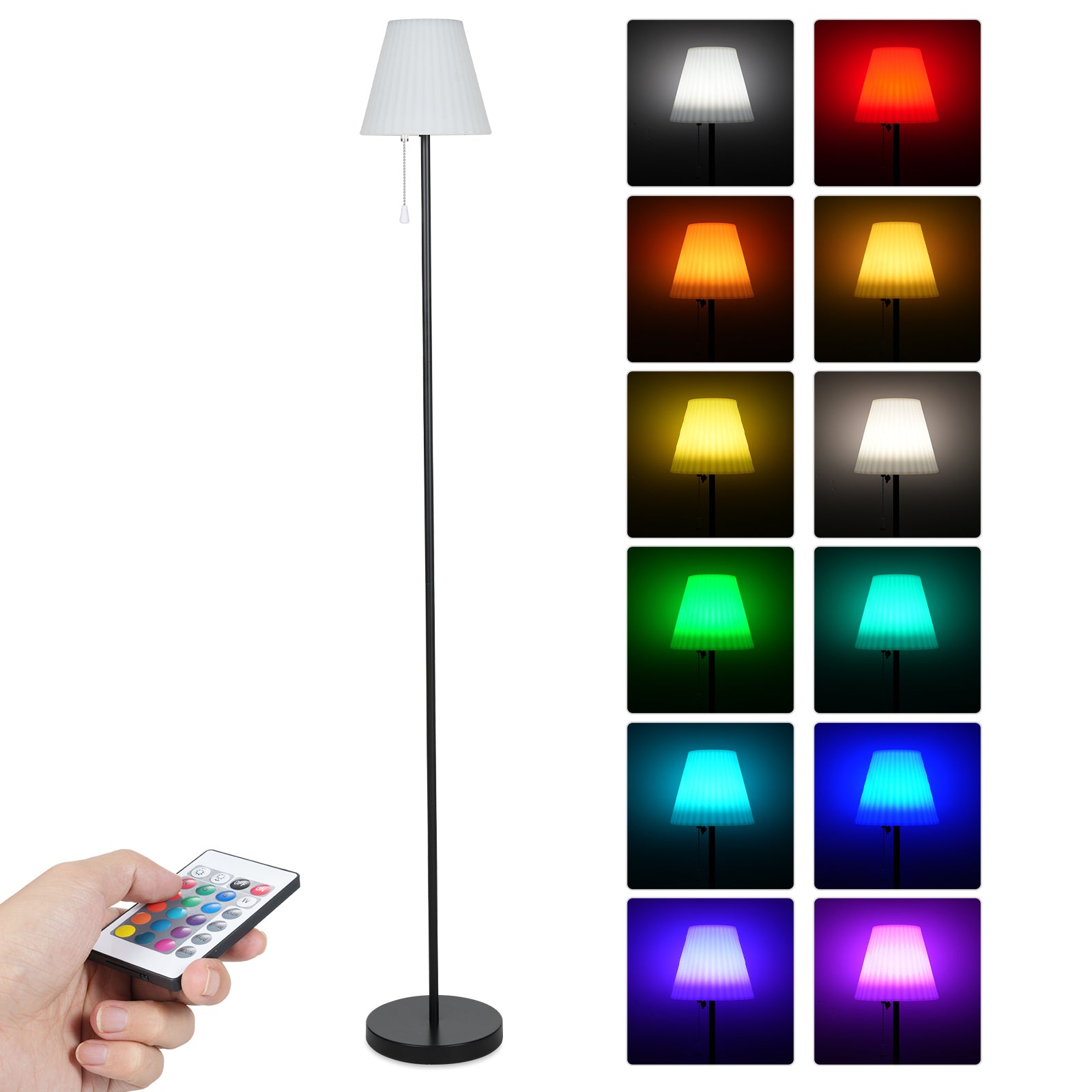 SYD-02 Solar Floor Lamp Height Adjustable RGB Color LED Bar Table Light (CE, UKCA, FCC)