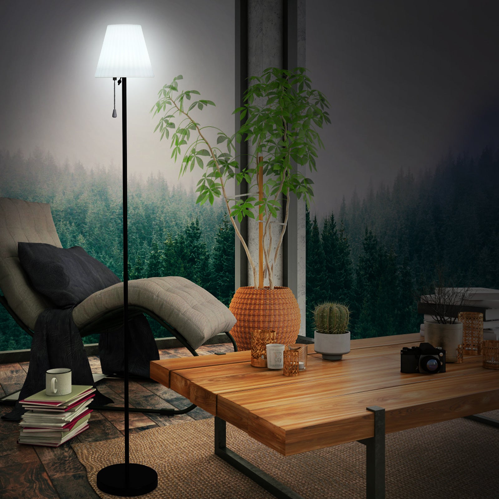 SYD-02 Solar Floor Lamp Height Adjustable RGB Color LED Bar Table Light (CE, UKCA, FCC)