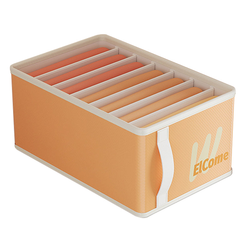 Large 7 Compartments Foldable PE+PP Wardrobe Clothes Organizer Moisture-proof Pants Storage Box