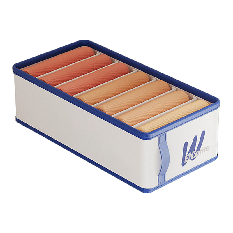 Small 7 Compartments Foldable Moisture-proof Clothes Organizer PE+PP Wardrobe Pants Storage Box