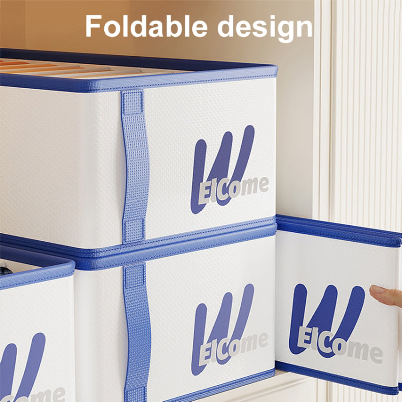 Small 7 Compartments Foldable Moisture-proof Clothes Organizer PE+PP Wardrobe Pants Storage Box
