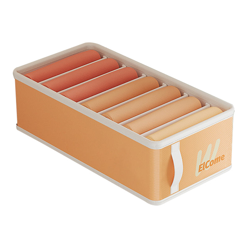 Small 7 Compartments Foldable Moisture-proof Clothes Organizer PE+PP Wardrobe Pants Storage Box