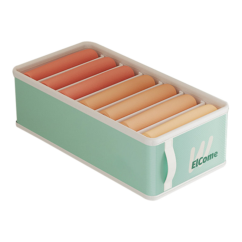 Small 7 Compartments Foldable Moisture-proof Clothes Organizer PE+PP Wardrobe Pants Storage Box
