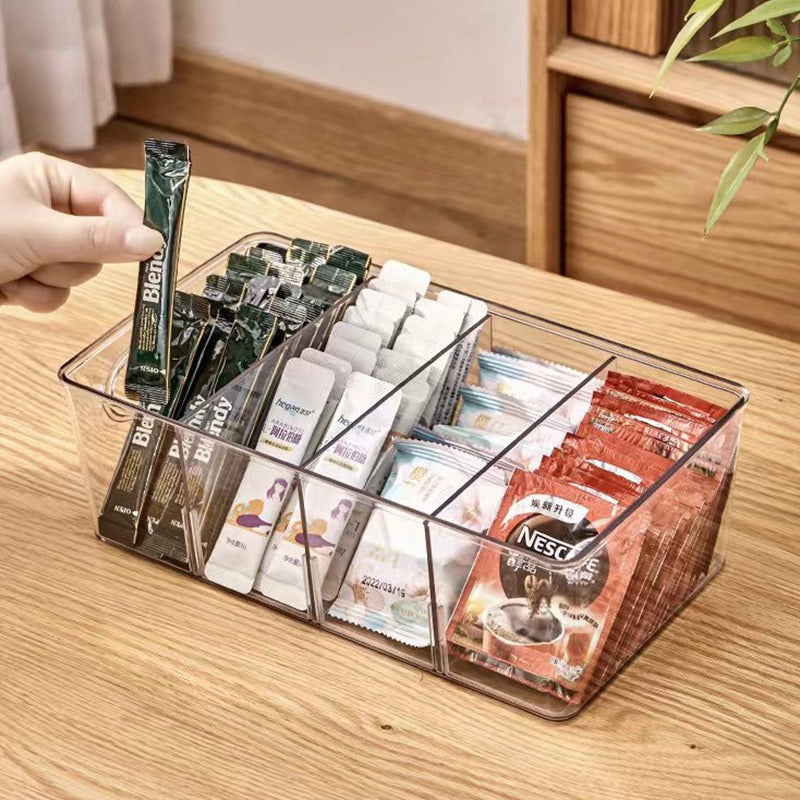 TY-0925 Flip Top Coffee Tea Bag Storage Box Transparent PET Organizer Container