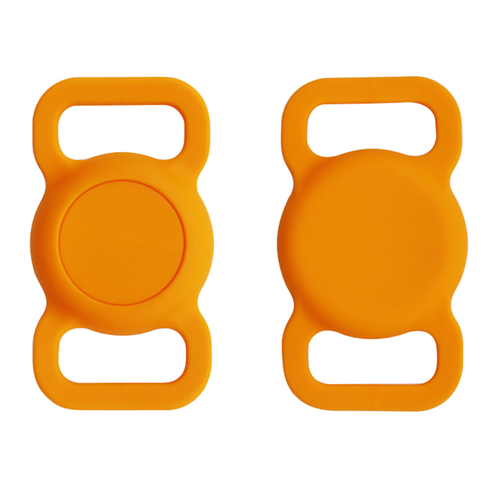 Protective Sleeve for AirTag Pet Collar Anti-lost Bluetooth Tracker Silicone Case - Black
