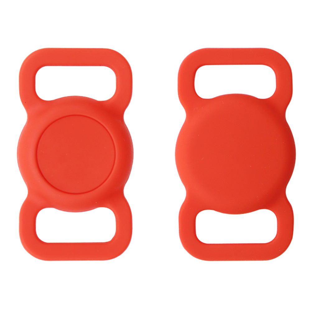 Protective Sleeve for AirTag Pet Collar Anti-lost Bluetooth Tracker Silicone Case - Black