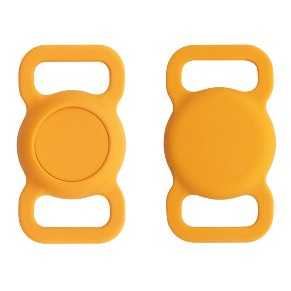 Protective Sleeve for AirTag Pet Collar Anti-lost Bluetooth Tracker Silicone Case - Black