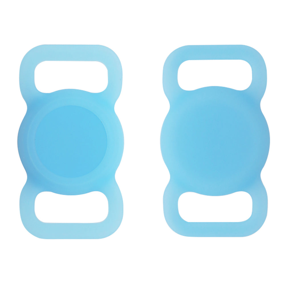 Protective Sleeve for AirTag Pet Collar Anti-lost Bluetooth Tracker Silicone Case - Black