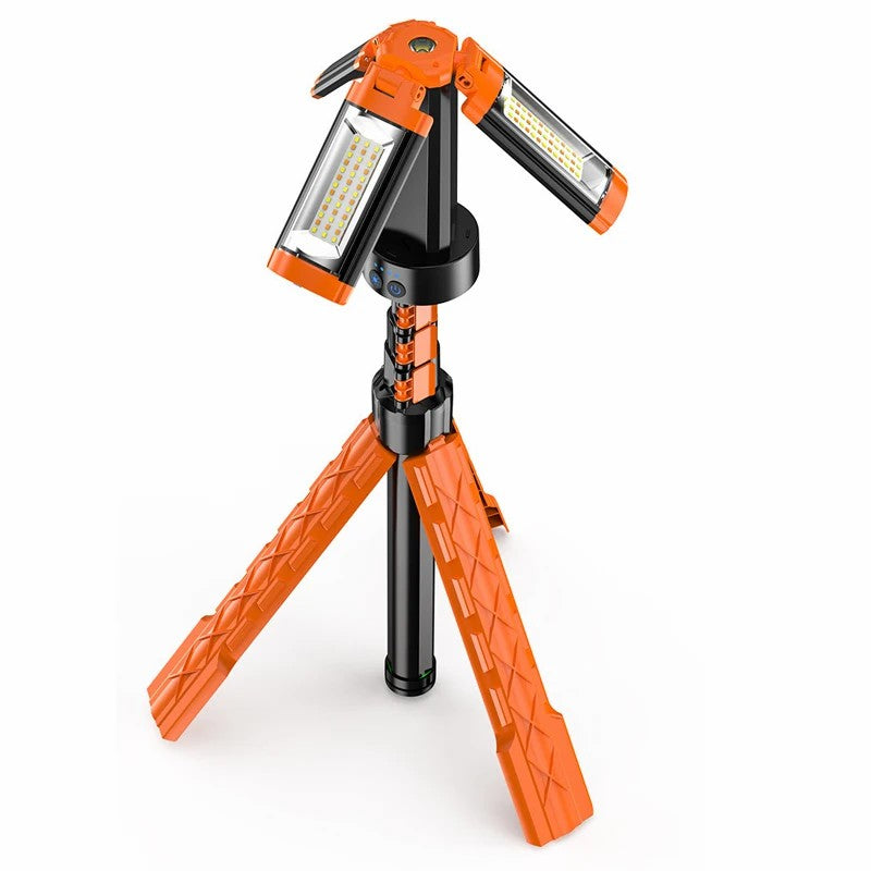 XQZ10 Rechargeable Work Light Water Resistant Camping Lamp with Folding Stand