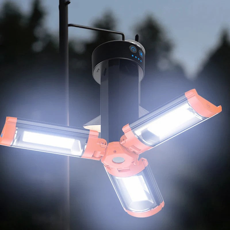 XQZ10 Rechargeable Work Light Water Resistant Camping Lamp with Folding Stand