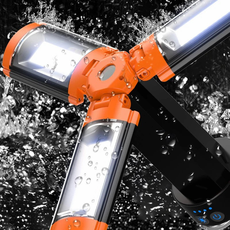XQZ10 Rechargeable Work Light Water Resistant Camping Lamp with Folding Stand