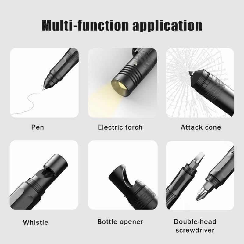 ZSB-03 Window Hammer Flashlight Self-defense Multifunctional Tactical Pen Outdoor Survival Tool
