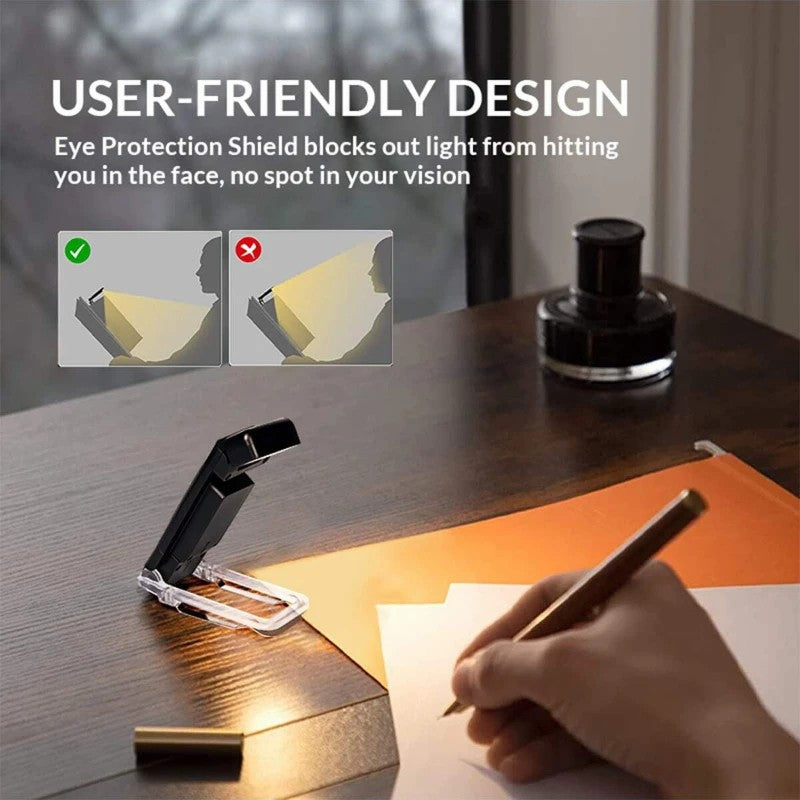 Eye Care Plastic Reading Light LED Lamp Book Light with Book Page Holder