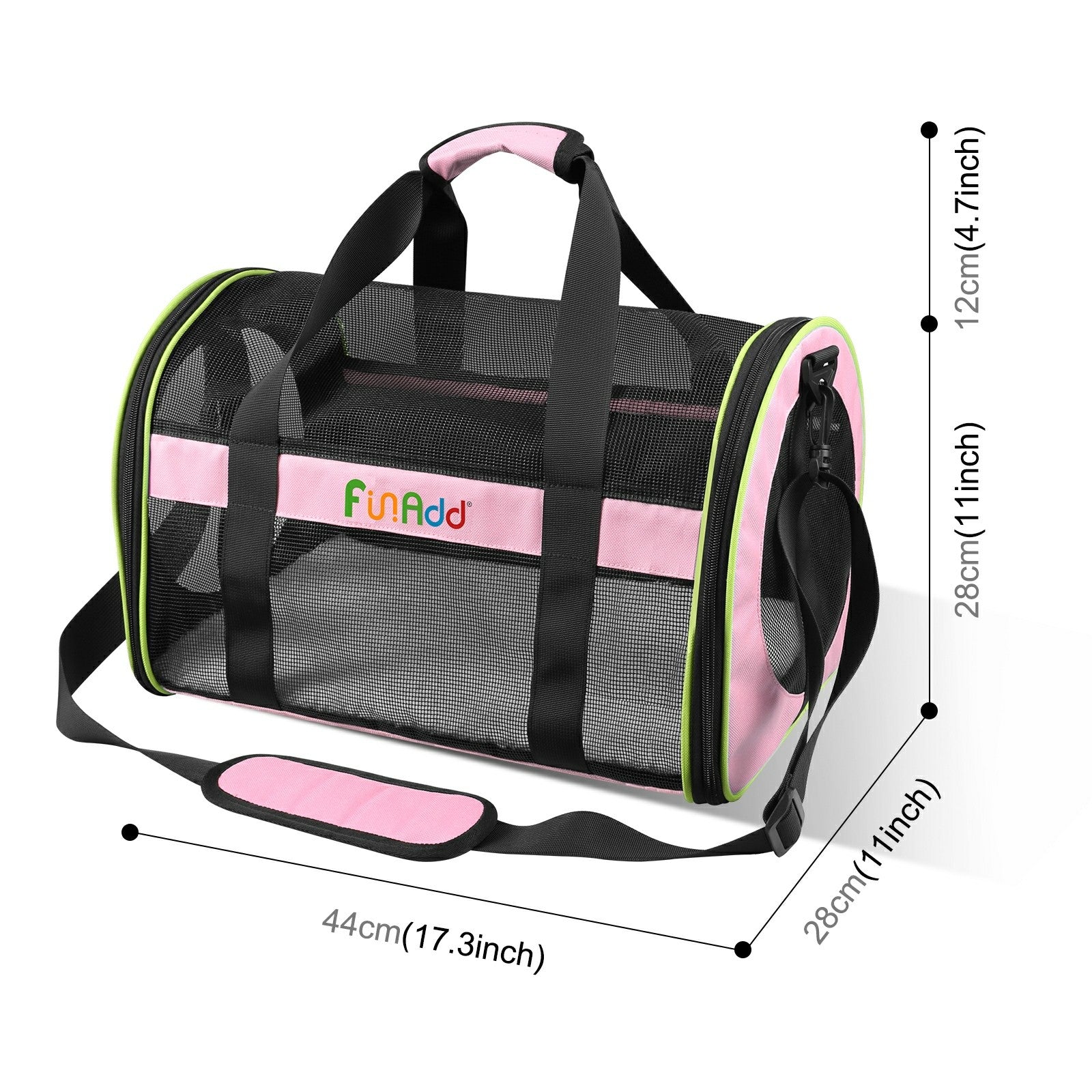 FUNADD FA1001 Breathable Pet Carrier Bag Outgoing Dog Cat Crossbody Tote Bag