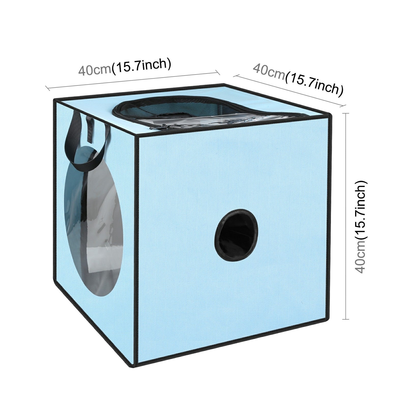 FUNADD FA2001 600D Nylon Pet Drying Box Dog Cat Hair Blowing Dry Box with Clear PVC Window
