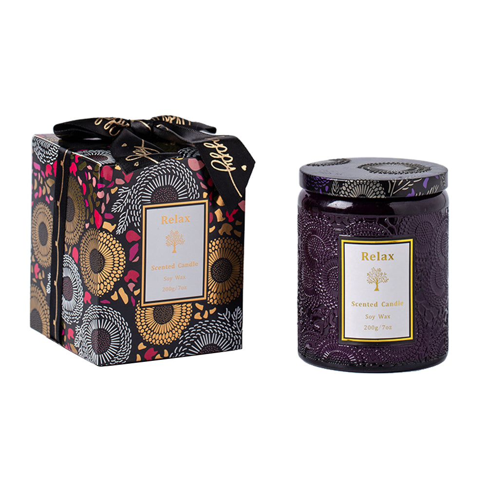 XY-_MG_2451 Scented Candle 40H Long Lasting Soy Wax Glass Jar Candle Aromatherapy Gift