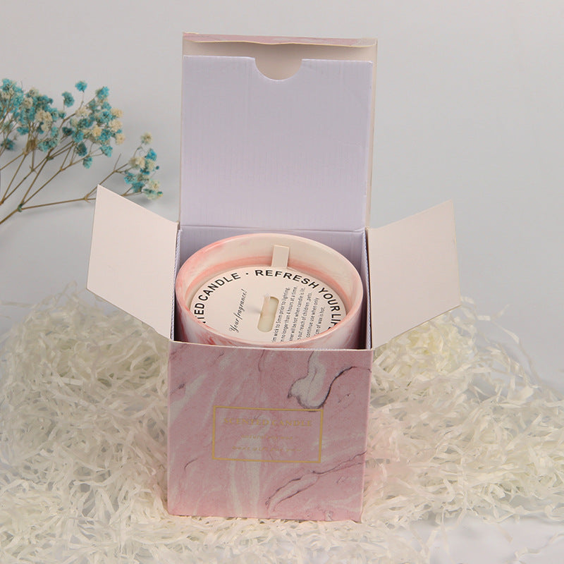 XY186 Scented Candle Ceramic Cup Soy Wax Soy Wax Candle Home Fragrance Decor Gift