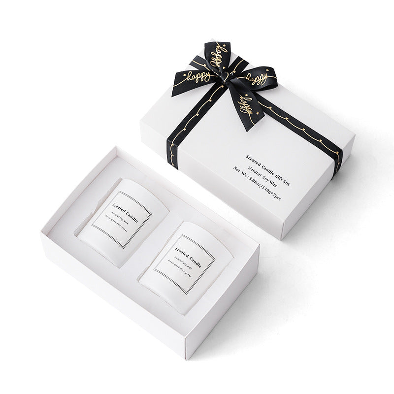 XY-8924 2Pcs Scented Candles Gift Set Smokeless Fragrance Soy Wax Candles