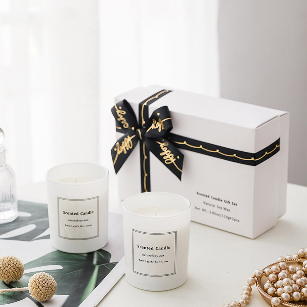 XY-8924 2Pcs Scented Candles Gift Set Smokeless Fragrance Soy Wax Candles