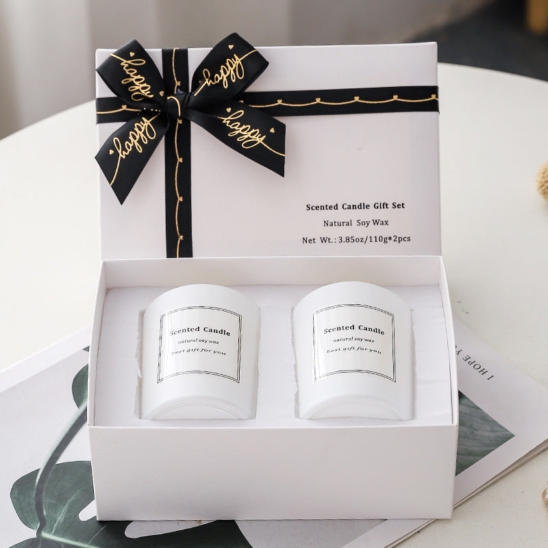 XY-8924 2Pcs Scented Candles Gift Set Smokeless Fragrance Soy Wax Candles