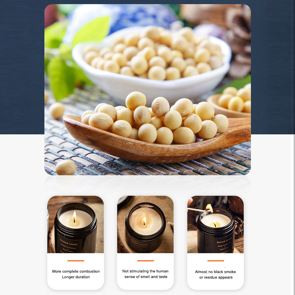 XY-8923 Scented Candles Black Jar Aromatherapy Candles Home Fragrance Decor Gift