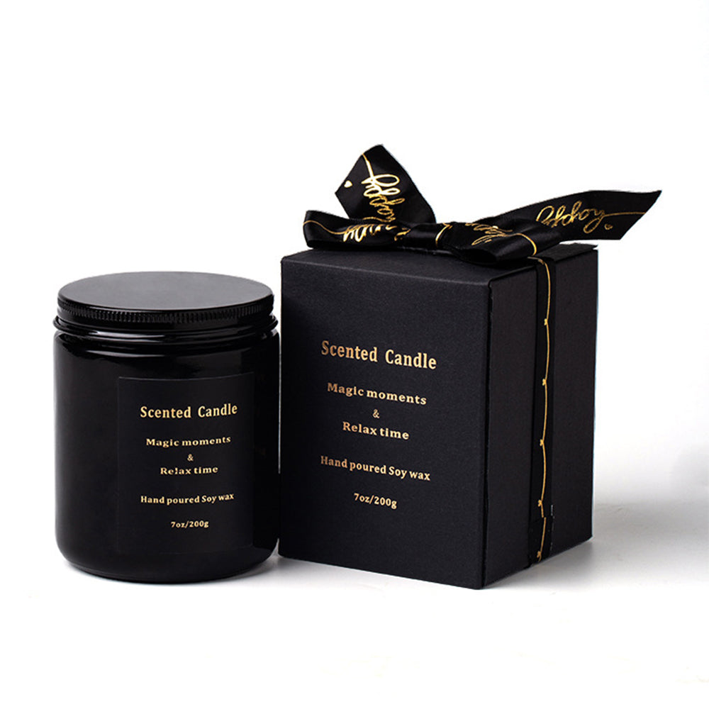 XY-8923 Scented Candles Black Jar Aromatherapy Candles Home Fragrance Decor Gift