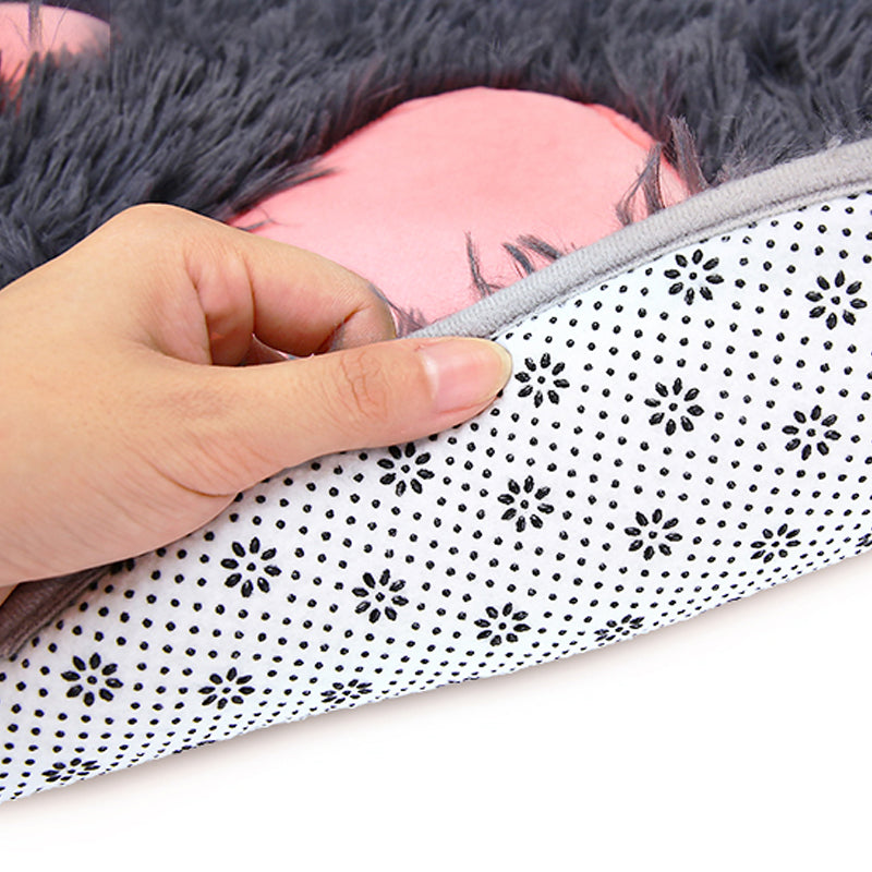 TG-PB0102 Cute Paw Shape Plush Pet Pad Soft Warm Dog Cat Rest Sleeping Pad Floor Mat - Grey