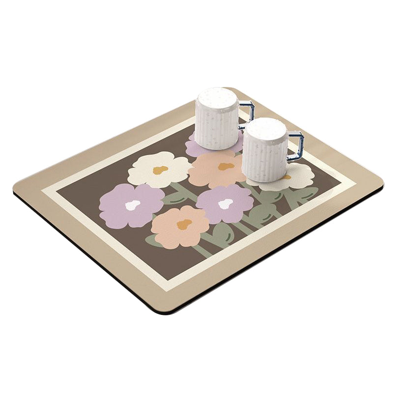 50x60cm Non-Slip Dish Drying Mat Absorbent Dish Drying Pad for Kitchen Counter
