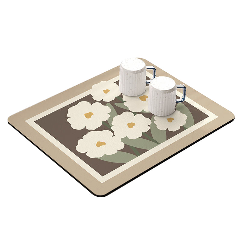 50x60cm Non-Slip Dish Drying Mat Absorbent Dish Drying Pad for Kitchen Counter