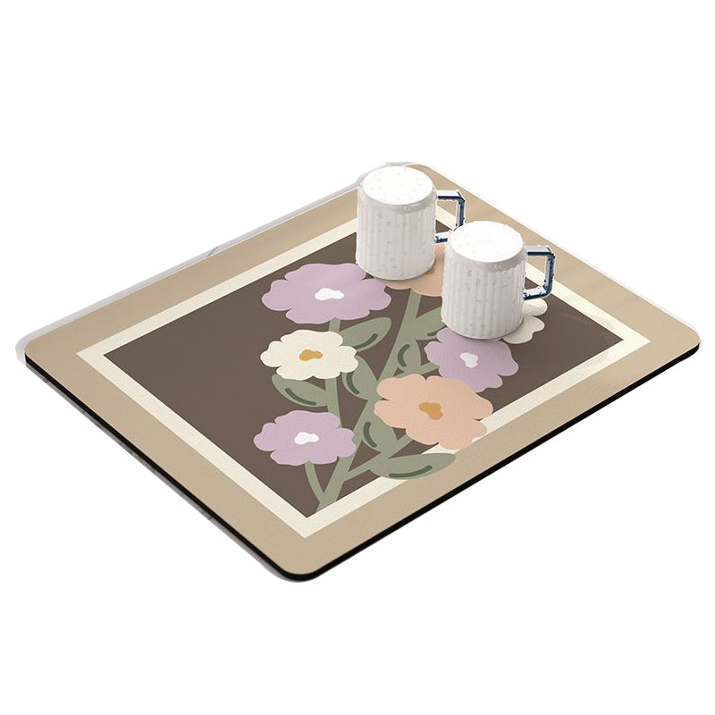 50x60cm Non-Slip Dish Drying Mat Absorbent Dish Drying Pad for Kitchen Counter